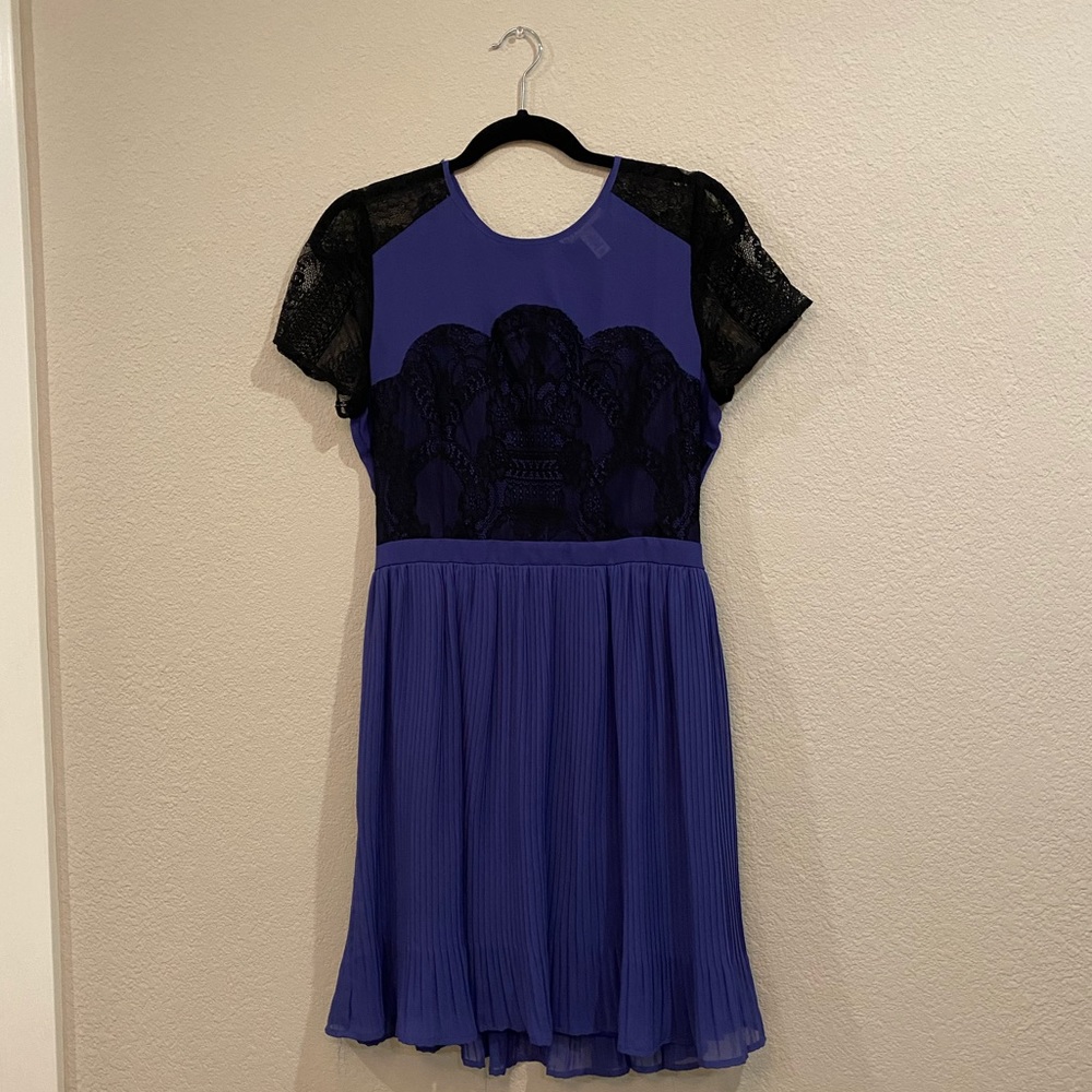 Purple and black lace a line dress Macy’s Impulse